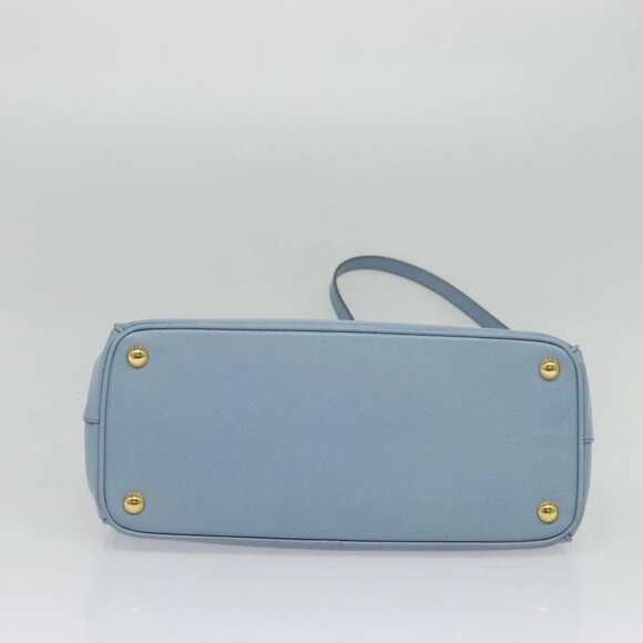 PRADA Galleria Hand Bag Safiano leather 2way Light Blue Gold - Picture 5 of 15